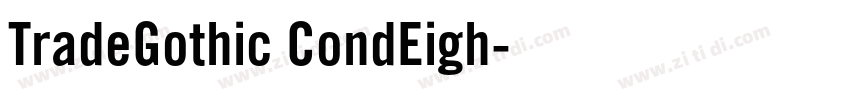 TradeGothic CondEigh字体转换